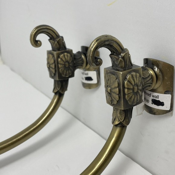 2 REL Brass‎ Colored Wall Hook Hanger Curtain Tie Back Hook 6” - Picture 2 of 12